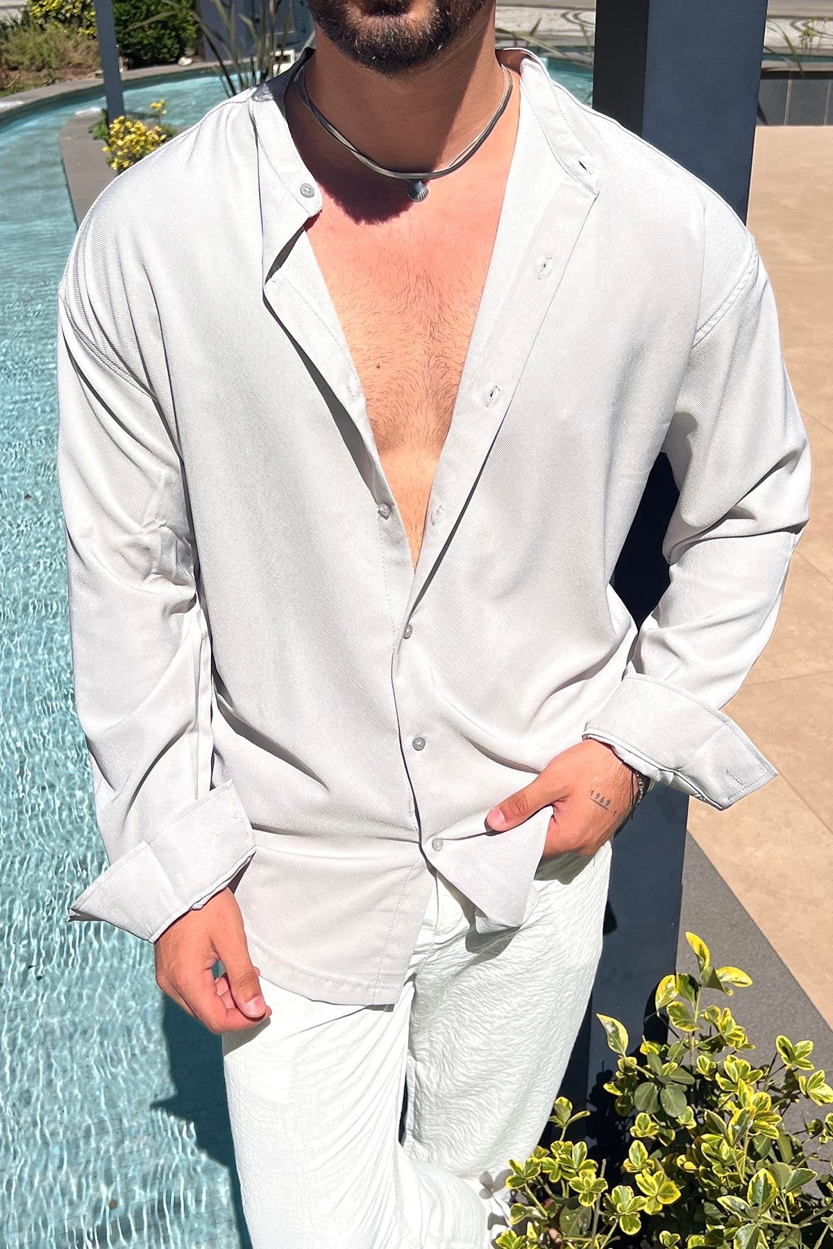 Hakim Yaka Oversize Shirt