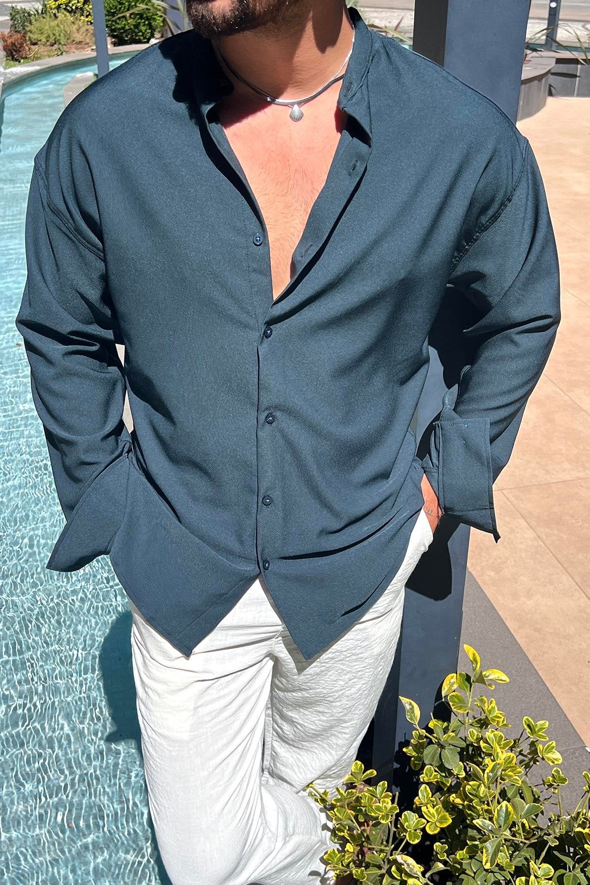 Hakim Yaka Oversize Shirt
