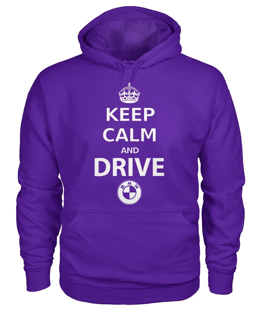 KEEP CALM AND DRIVE BMW Gildan Hoodie - TeePerfect 