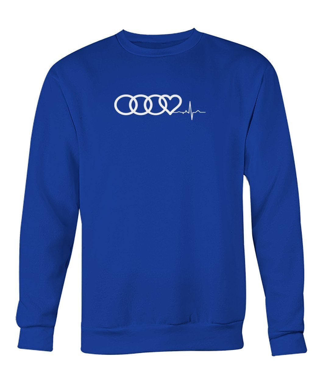 AUDI HEART BEAT Crew Neck Sweatshirt - TeePerfect 