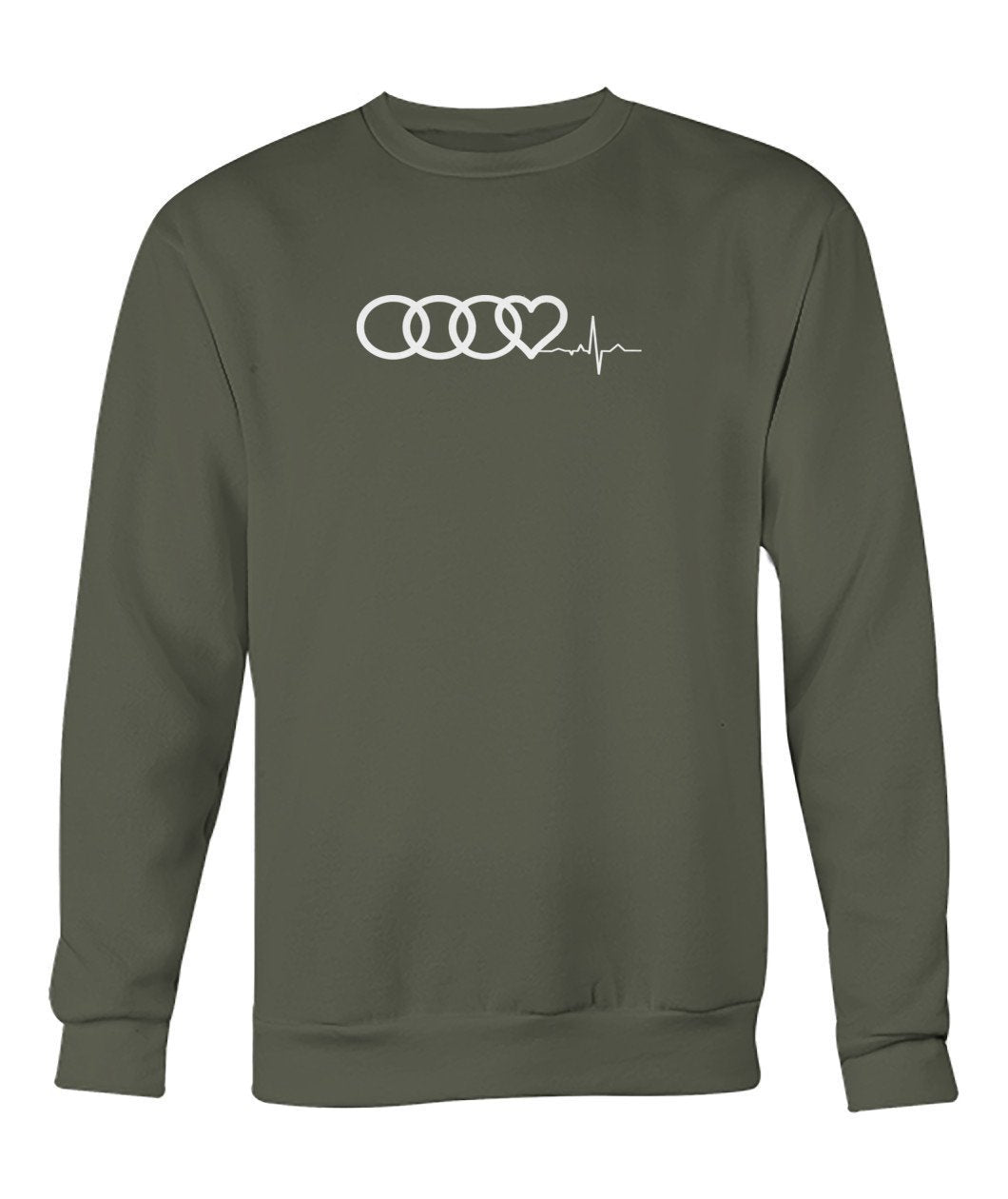 AUDI HEART BEAT Crew Neck Sweatshirt - TeePerfect 