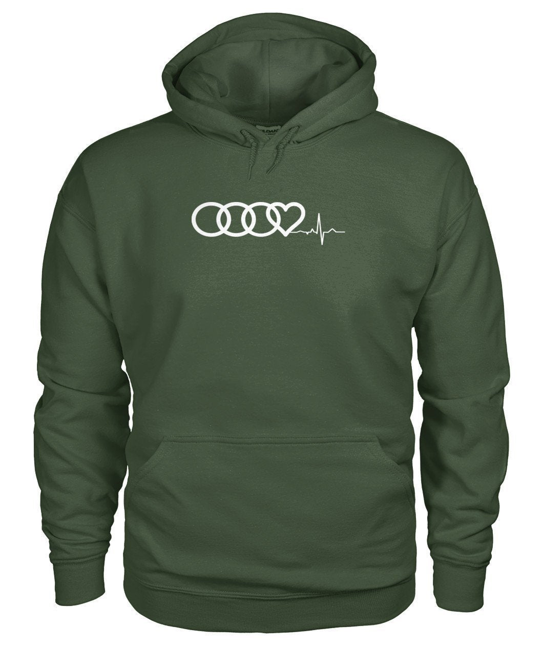 AUDI Herzschlag  HEART BEAT Gildan Hoodie - TeePerfect 