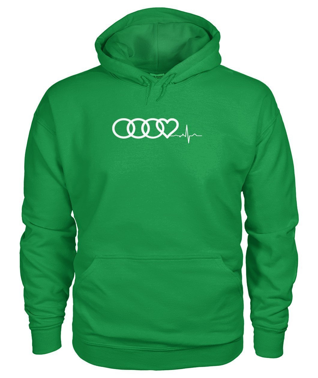 AUDI Herzschlag  HEART BEAT Gildan Hoodie - TeePerfect 