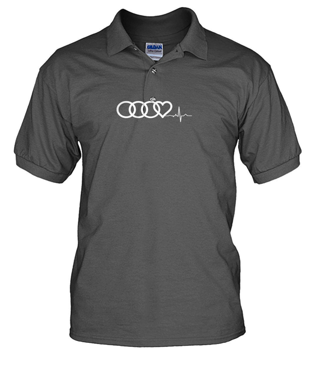 Audi Heart Beat Men's Polo - TeePerfect 