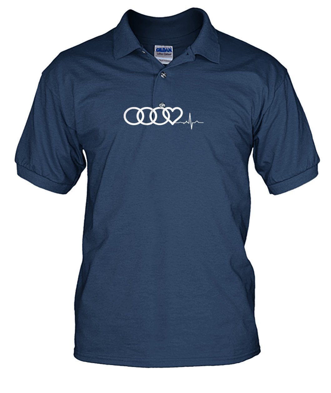 Audi Heart Beat Men's Polo - TeePerfect 