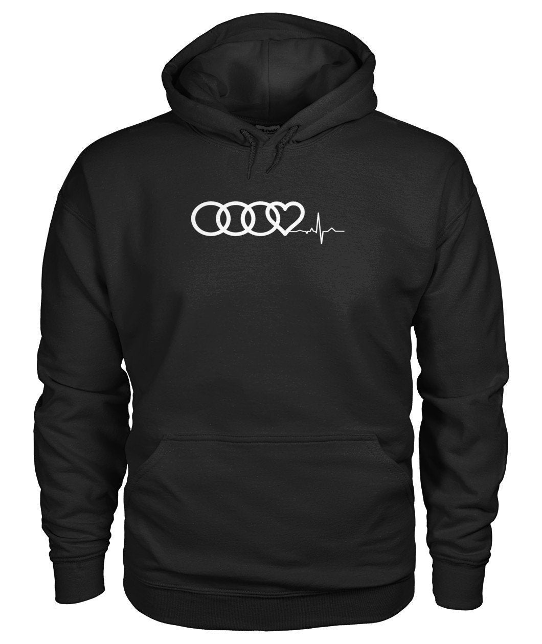 AUDI Herzschlag  HEART BEAT Gildan Hoodie - TeePerfect 