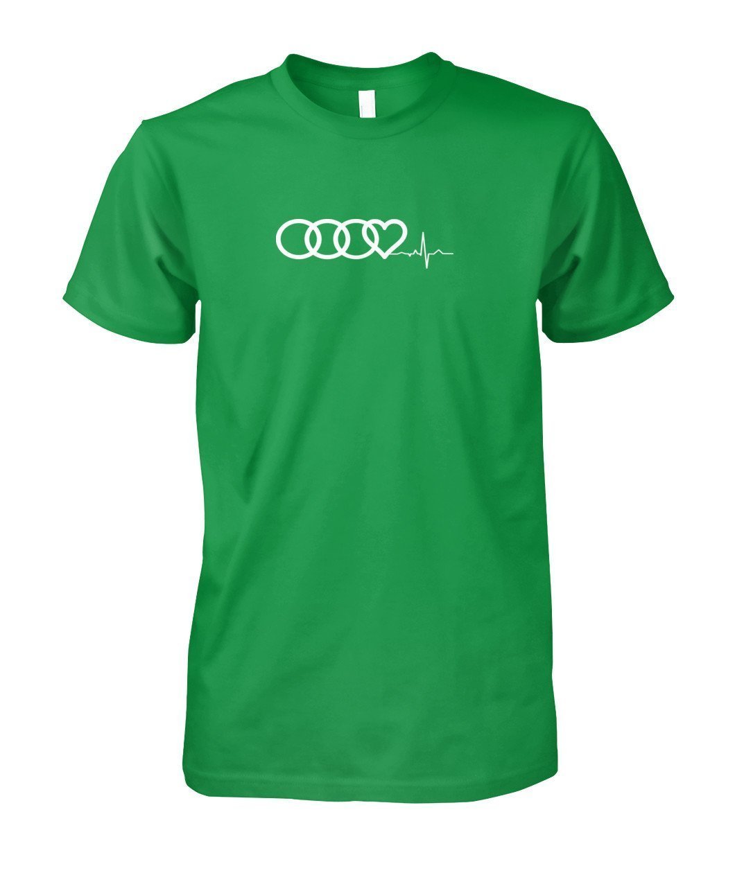 Audi Heart Beat Unisex Cotton T SHIRT - TeePerfect 